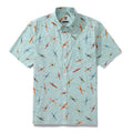 Men's Hawaiian Shirt Sea Kayaks Print By Katie O'Shea Design Cotton Button-down Short Sleeve Aloha Shirt