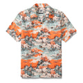 Hawaiian Shirt For Men 1950s Vintage Nature's Majesty Shirt Camp Collar 100% Cotton By Amy