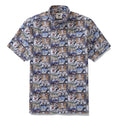 Men's Hawaiian Shirt Team Dynamics Print Cotton Button-down Short Sleeve Aloha Shirt By Sun