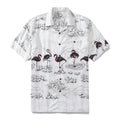 Hawaiian Shirts For Men 1950s Vintage Flamingo Print Short Sleeve Aloha Shirt By Sylvia