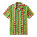 Hawaiian Shirt For Men Vertical Garden Shirt Camp Collar 100% Cotton By Amy