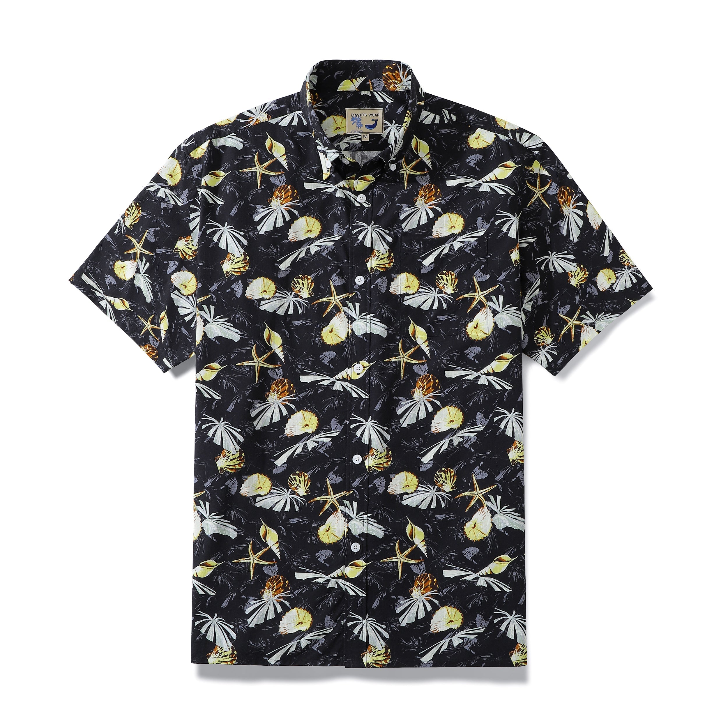 Hawaiian Shirts For Men Vintage Tropical Conch Button Down Cotton Aloha Shirt By Amy