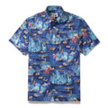 Hawaiian Shirt For Men Blue Short Sleeve Ocean Marine Life Aloha Shirt By Amy
