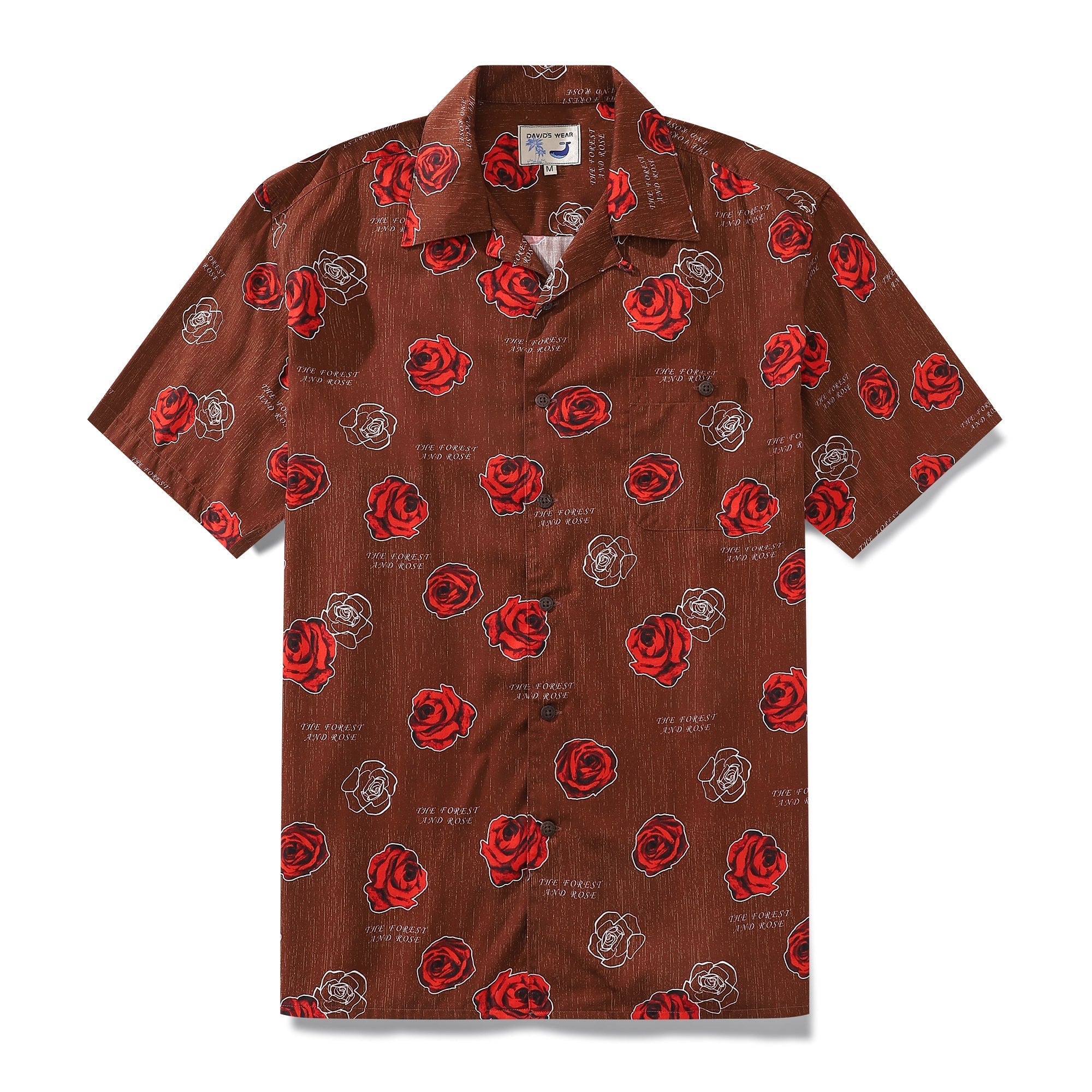 Valentine's Day Hawaiian Shirts For Men Gorgeous Rose Print Shirt Short Sleeve By Sylvia