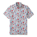 Men's Hawaiian Shirt Tropical Hibiscus Floral Cotton Aloha Shirt Button Down By Amy
