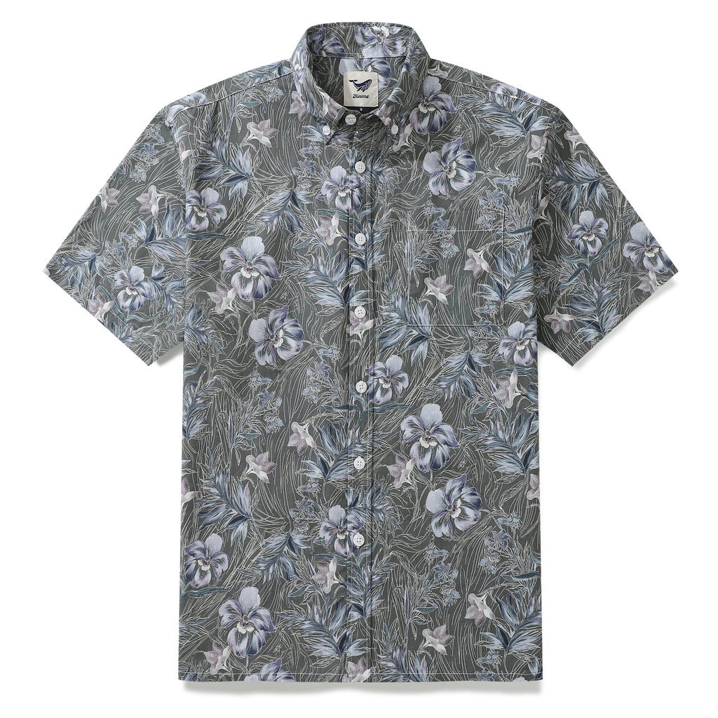 Hawaiian Shirts For Men 1920s Vintage Cotton Misty Garden Short Sleeve Aloha Shirt By Amy