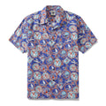1960s Vintage Hawaiian Shirt For Men Table Time Shirt Camp Collar 100% Cotton By Evan