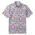 Men's Hawaiian Shirt Turkish Design Art Studio Cotton Button-down Short Sleeve Aloha Shirt By GND Art Studio