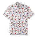 Men's Hawaiian Shirt Vintage Grocery Store Print Cotton Button-down Short Sleeve Aloha Shirt By Sylvia