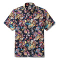 Men's Hawaiian Shirt Coral Wonderland Print Cotton Button-down Short Sleeve Aloha Shirt By Sylvia