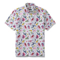 Men's Hawaiian Shirt Tropical Symphony Print Cotton Button-down Short Sleeve Aloha Shirt By Amy