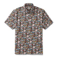 Men's Hawaiian Shirt Vintage Gothic Design Print Cotton Button-down Short Sleeve Aloha Shirt By Amy