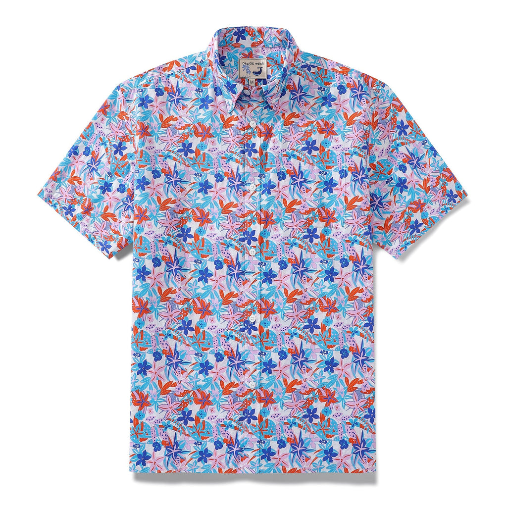 Hawaiian Shirts For Men Summer Passion Print Shirt Short Sleeve By Amy