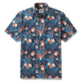 Men's Hawaiian Shirt Tropical Night Print By ME.COCO.DESIGN Cotton Button-down Short Sleeve Aloha Shirt