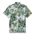 Men's Hawaiian Shirt Green Tropical Leaves 1930s Vintage Aloha Shirt By Evan