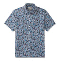 Men's Hawaiian Shirt Vintage Floral Print Cotton Button-down Short Sleeve Aloha Shirt By Amy