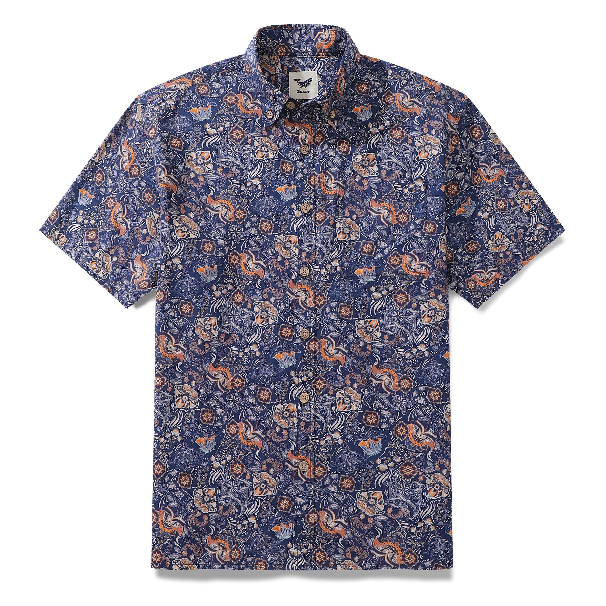 Men's Hawaiian Shirt Floral Series 4 Print Cotton Button-down Short Sleeve Aloha Shirt By Sun