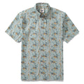 Men's Hawaiian Shirt Tea Ceremony By ME.COCO.DESIGN Cotton Button-down Short Sleeve Aloha Shirt