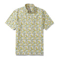 Hawaiian Shirts For Men Retro Rose Iris Print 100% Cotton Short Sleeve By Amy
