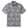 Men's Hawaiian Shirt Dance of the Tropical Fish Print Cotton Button-down Short Sleeve Aloha Shirt By Amy