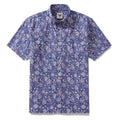 Men's Hawaiian Shirt Mystic Flowers Print Cotton Button-down Short Sleeve Aloha Shirt By Amy