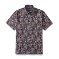 Men's Aloha Shirt Cotton Short Sleeve Classic Pattern Button Down Hidden Pocket By Amy