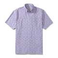 Hawaiian Shirts For Men Retro Hibiscus Print 100% Cotton Short Sleeve By Amy