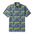 Hawaiian Shirts for Men Retro Dinosaur Stamp Collection 100% Cotton Short-Sleeve By Amy