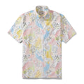 1980s Vintage Men's Hawaiian Shirt Angel's Ball Print Cotton Button-down Short Sleeve Aloha Shirt By Evan