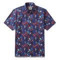 Men's Hawaiian Shirt Leviathan Showdown Print Cotton Button-down Short Sleeve Aloha Shirt By Sun