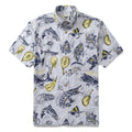 Men's Hawaiian Shirt Showdown at the Shore Cotton Button-down Short Sleeve Aloha Shirt By Sun