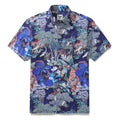 Men's Hawaiian Shirt 1950s Vintage Print Cotton Button-down Short Sleeve Aloha Shirt By Sylvia