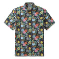 Men's Hawaiian Shirt Midnight Flowers By Caroline Bonne Müller Cotton Button-down Short Sleeve Aloha Shirt