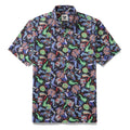 Men's Hawaiian Shirt Vibrant Vines Print Cotton Button-down Short Sleeve Aloha Shirt By Amy