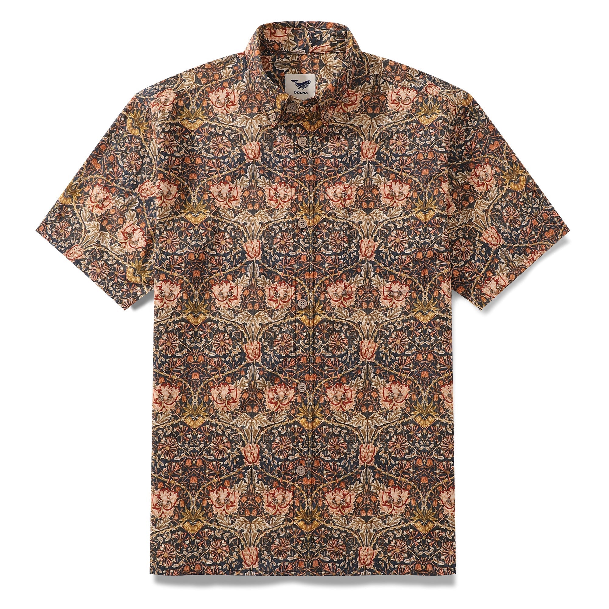 Men's Vintage Hawaiian Shirt Matabie Print Cotton Button-down Short Sleeve Aloha Shirt By Yakima