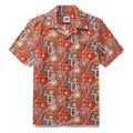 1970s Hawaiian Shirt For Men Artistic Conception Shirt Camp Collar 100% Cotton By Sun