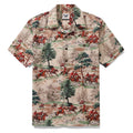 Hawaiian Shirt For Men Field Horse Racing Shirt Camp Collar 100% Cotton By Sherry