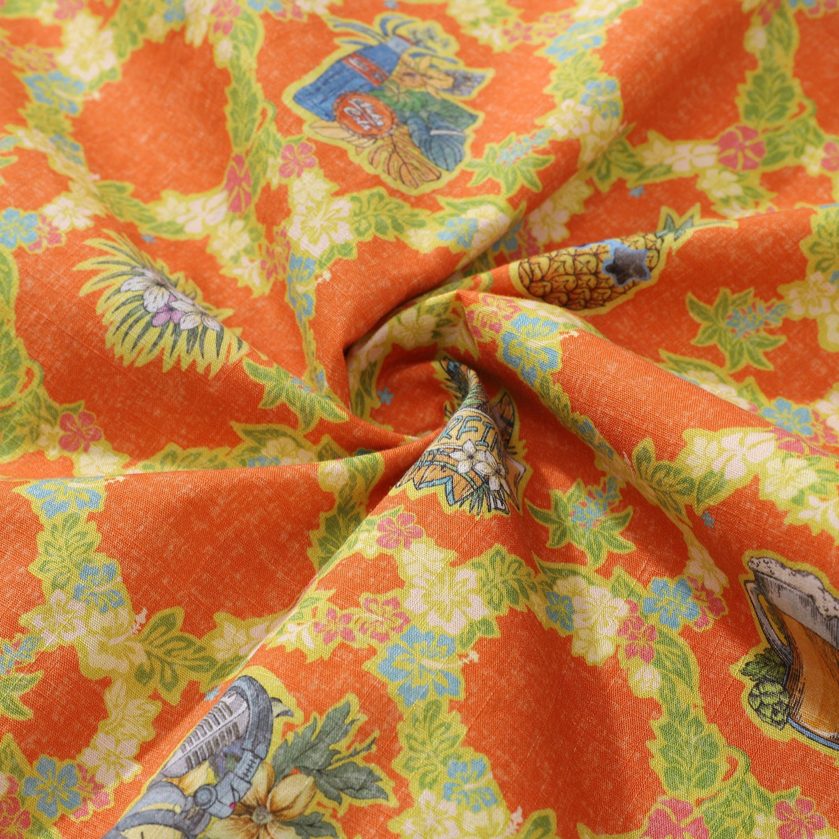 Hawaiian Shirt For Men The Season of Music Shirt Camp Collar 100% Cotton By Sherry