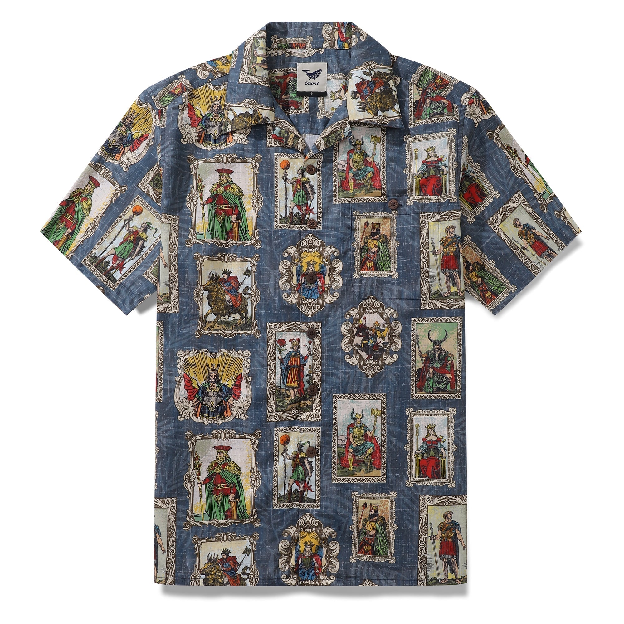 Hawaiian Shirt For Men The Twelve Main Gods Print Shirt Camp Collar 100% Cotton By Sun