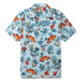 Bluey Hawaiian Shirt For Men Fish Shirt Camp Collar 100% Cotton Shirt By Sun