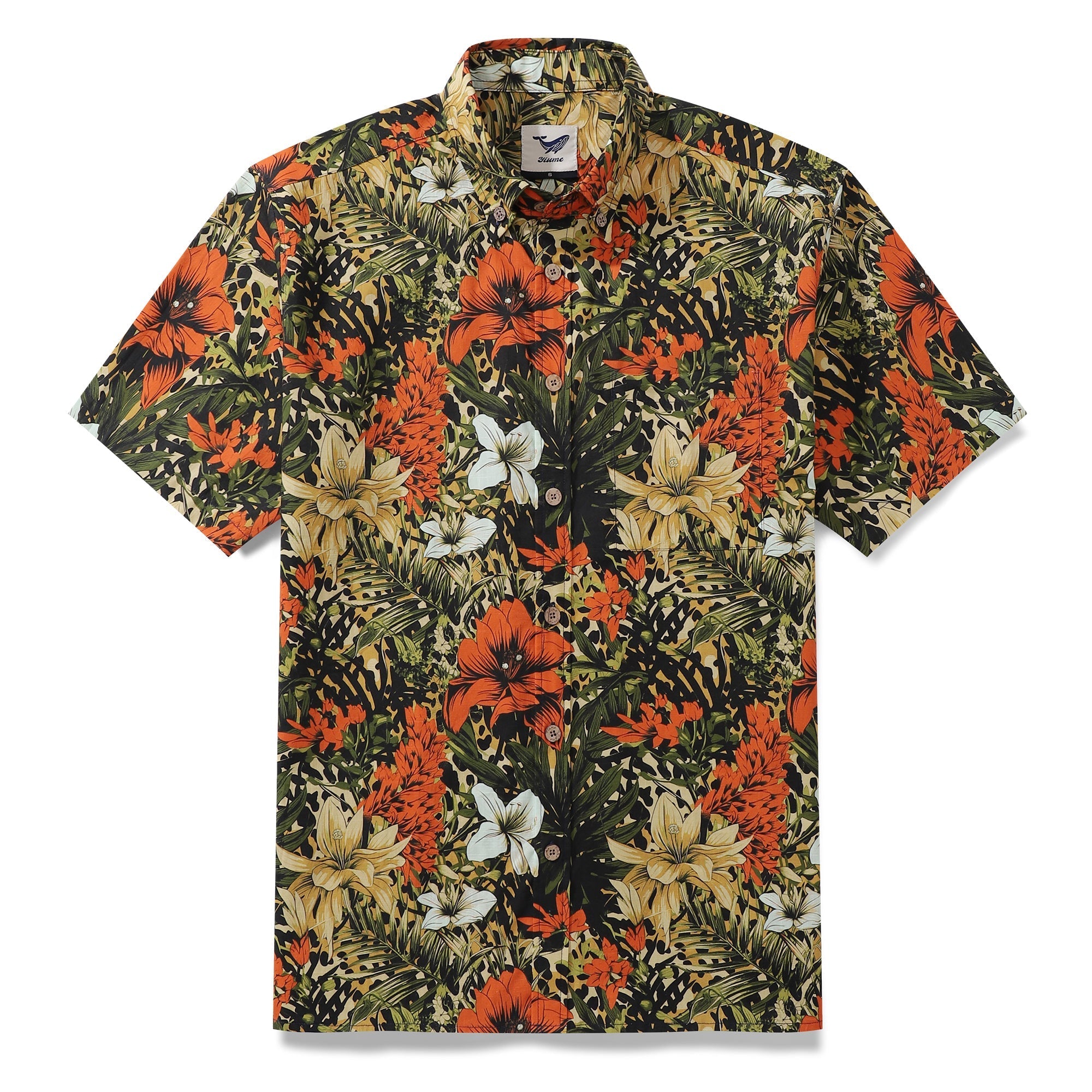 Hawaiian Shirt For Men Tropical Rhythm Button-down Short Sleeve 100% Cotton Shirt By Yeti