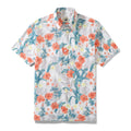 Tropical Floral Print Hawaiian Shirts For Men Short Sleeve Cotton Button Down By Evan