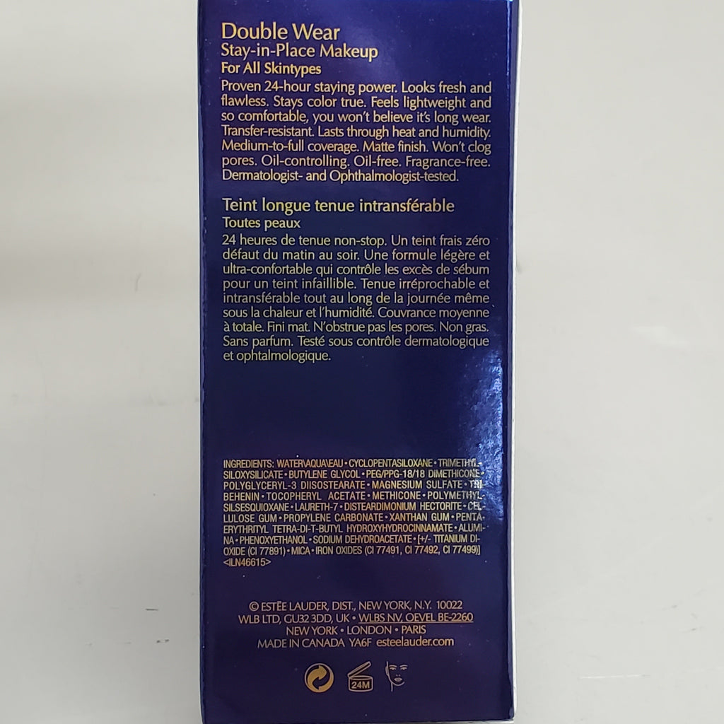ESTEE LAUDER Double Wear Stay-in-Place Makeup Porcelain 1N0 1 fl oz YA6F-CA