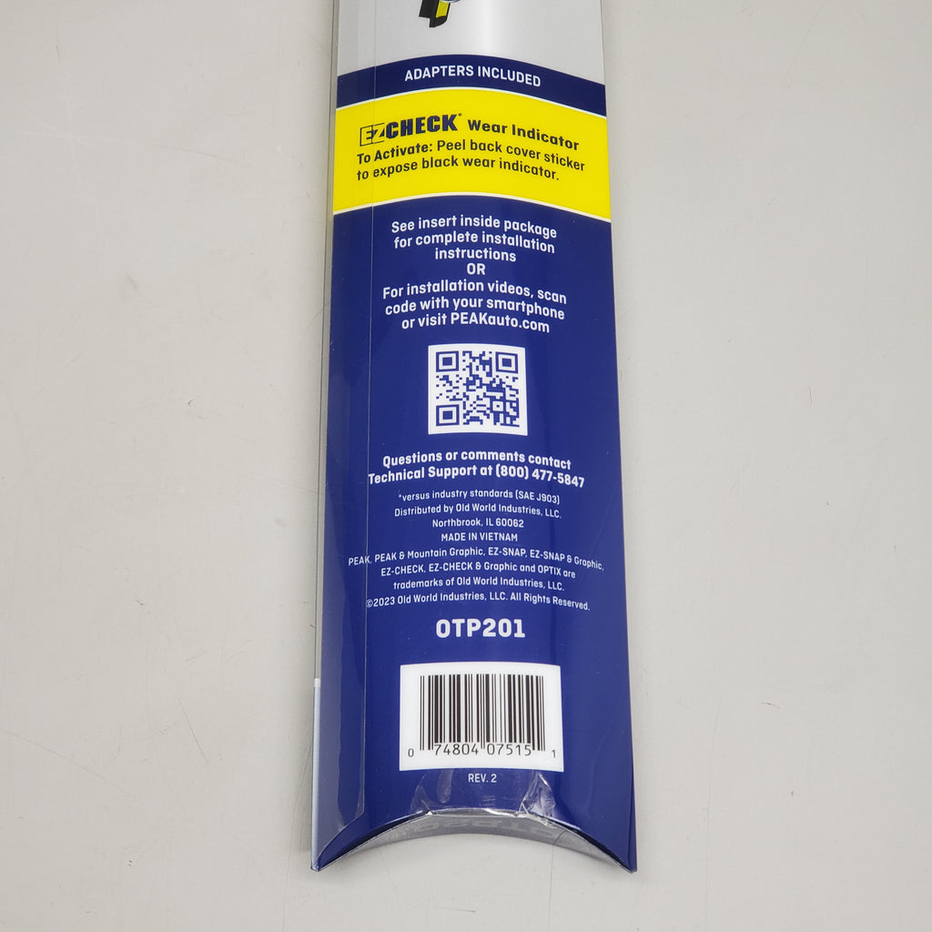 PEAK Optix Plus Beam Windshield Wiper Blades 20" OTP201 2x Longer Life