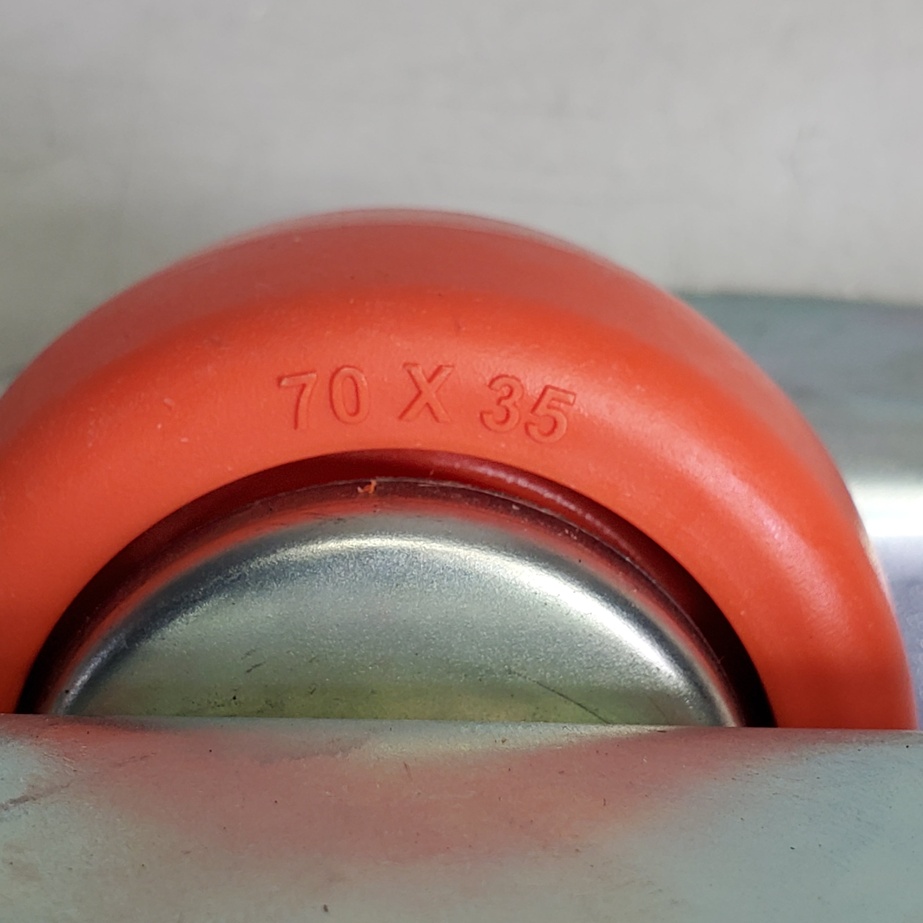 KALPAR (4 Pack) Air Cargo Caster W/ Toe Guard 70x35mm Orange / Gray