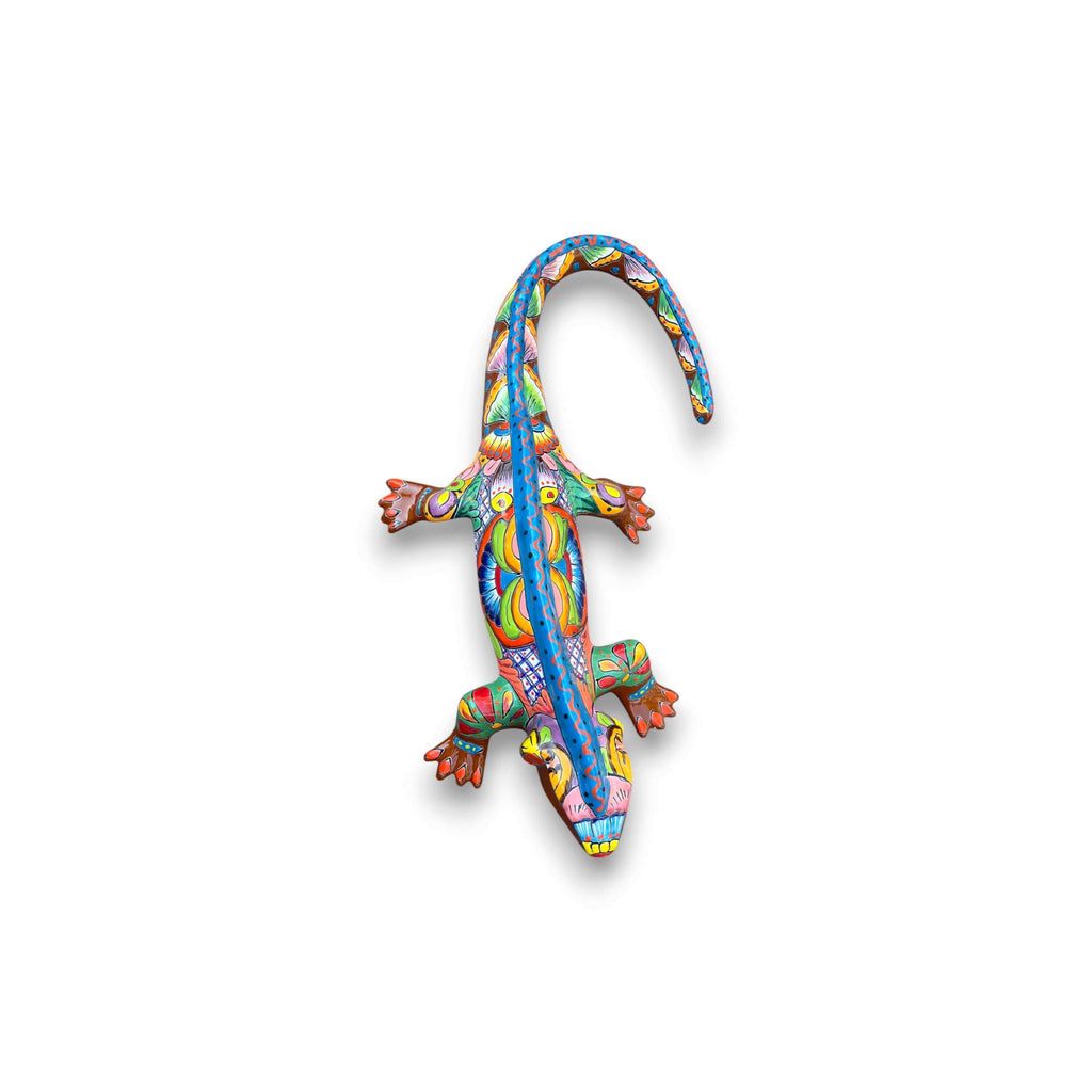 Extra Large Talavera Iguana Statue | Hand-Painted Mexican Ceramic Art