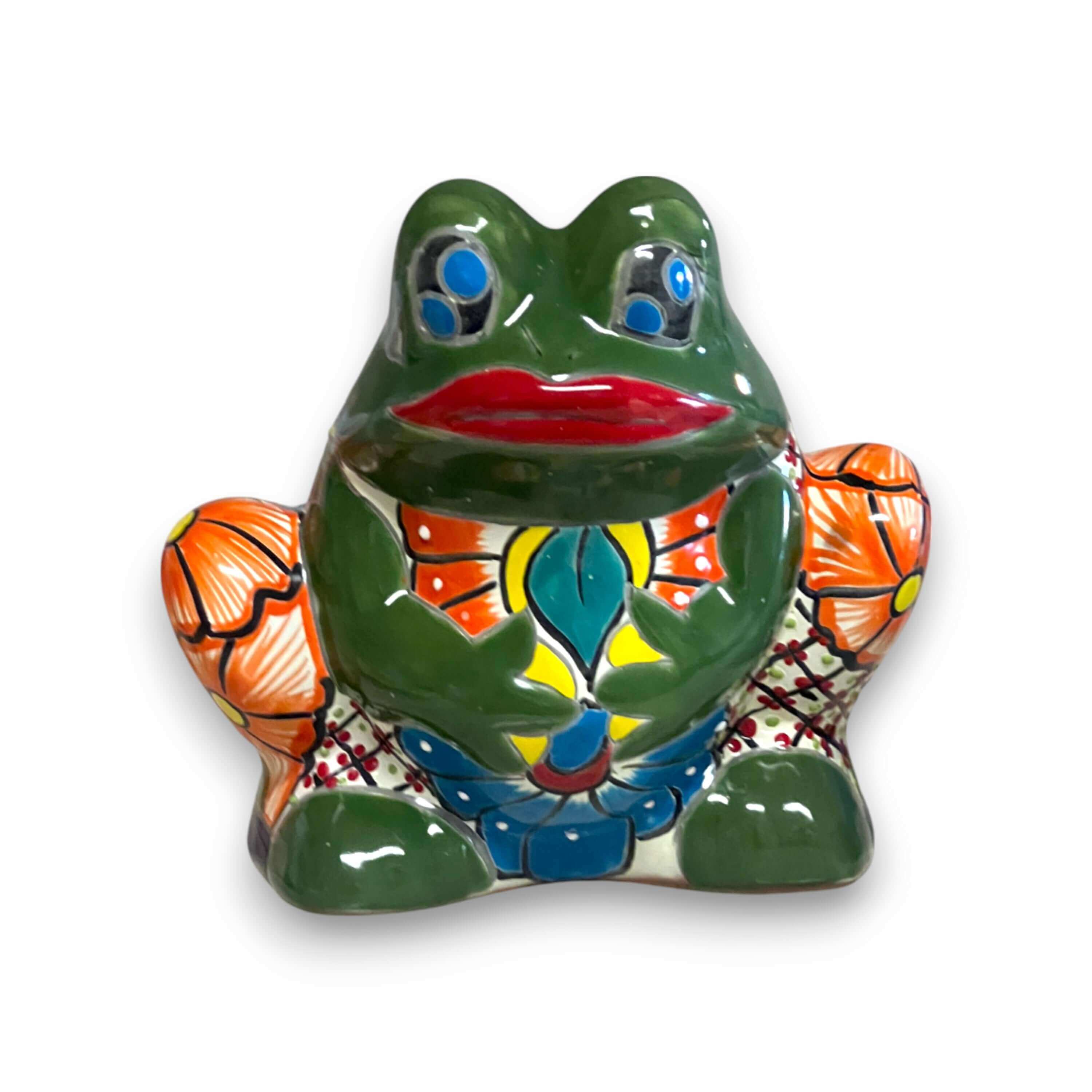 Talavera Frog Planter | Colorful Handmade Mexican Pottery