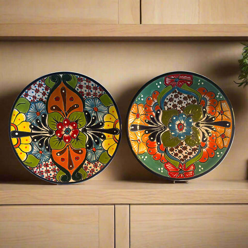 11.5" Talavera Dinner Plate | Hand-Painted Mexican Folk Art Dish