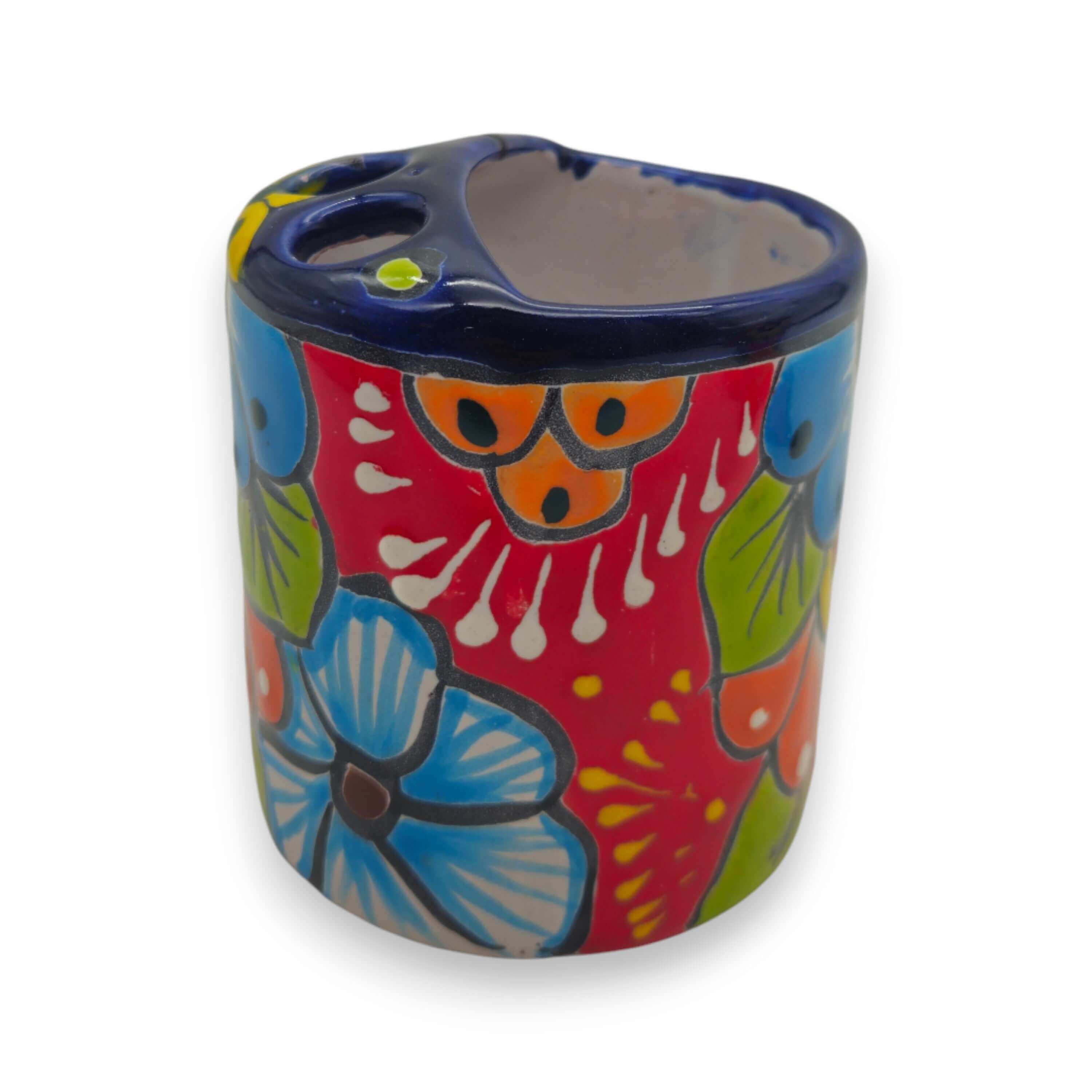 Colorful Talavera Toothbrush Holder | Mexican Ceramic Art