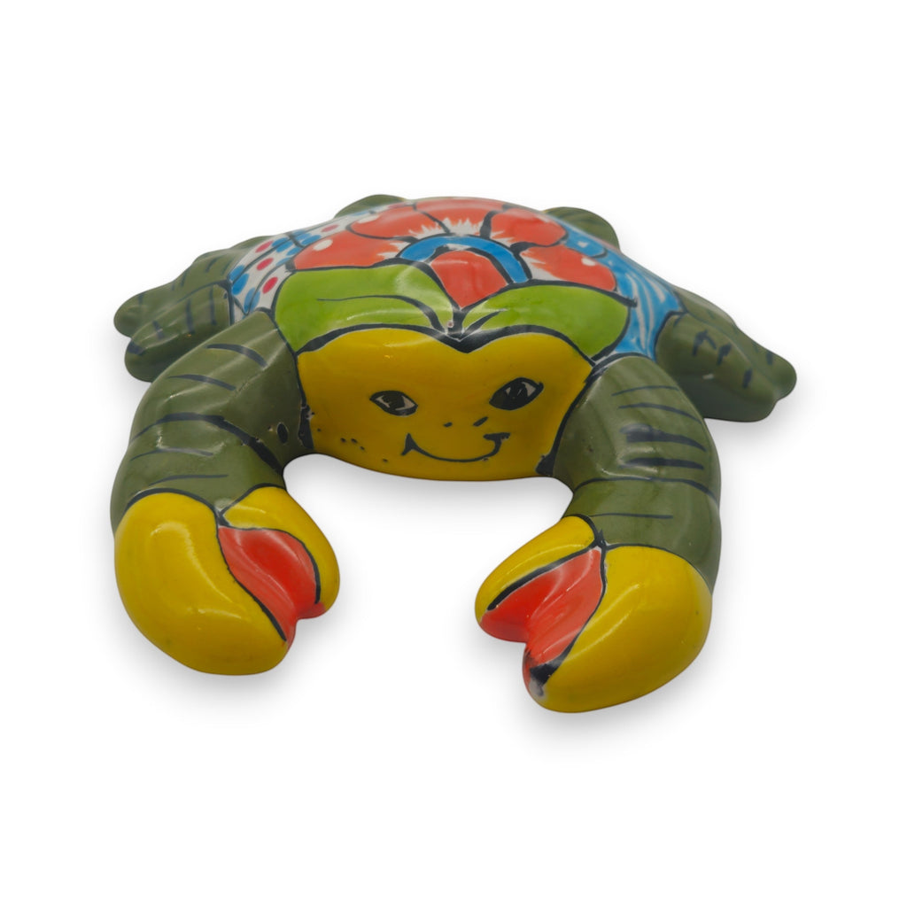Talavera Crab Sculpture | Vibrant Handmade Mexican Art